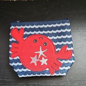 Crab Design Kids Pouch - Red and Blue